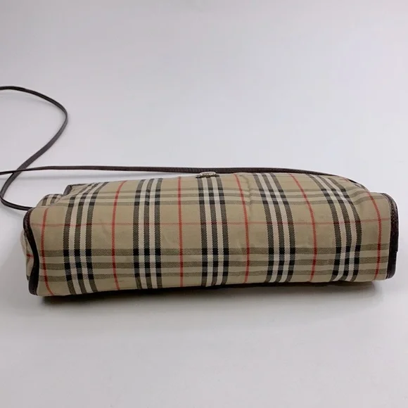 Burberry Ltd Ed Vintage "Shelter Under A Burberrys" Crossbody bag Fabric leather - Picture 8 of 17